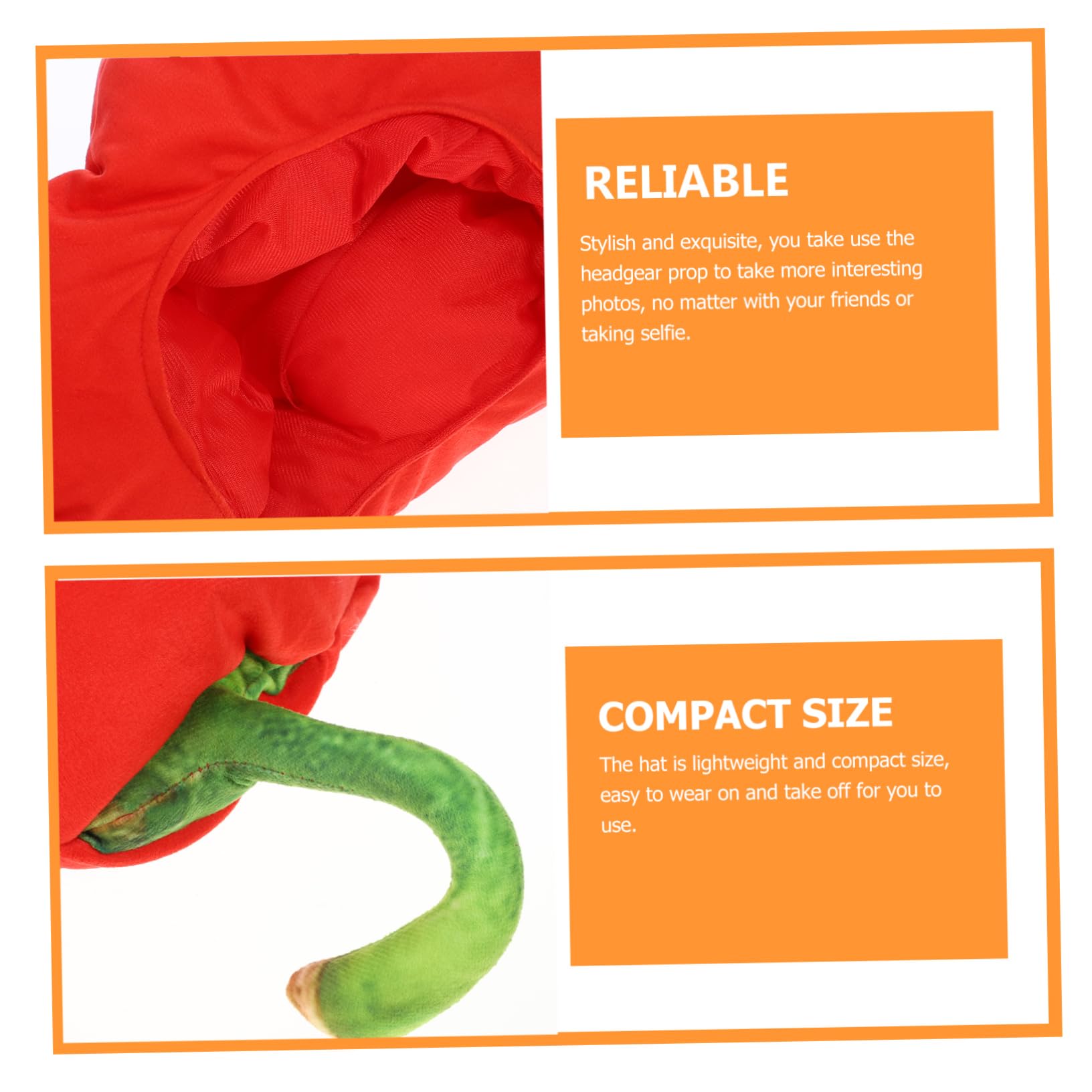 ibasenice 2 Piezas Capucha De Pimiento Rojo Simulada. Ropa Pimientos Pepperoncini Sombrero De Cosplay De Peluche Sombreros De Cosplay Tocado Festivo Sombrero De Foto Felpa Dibujos Animados
