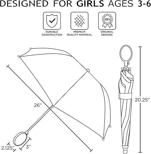 Miniatura 5 de Disney Paraguas para niños, FrozenPrincesaMinnie Mouse para niños pequeños y niñas de 3 a 6 años