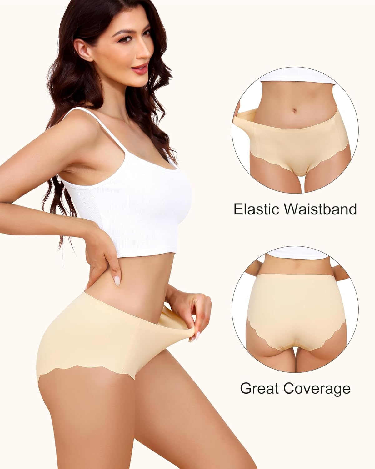 LEVAO Camel Proof Underwear for Women Seamless Underwear with Camel Concealer Toe No Show Yoga Bikini Workout Panties S-XXL - Image 5