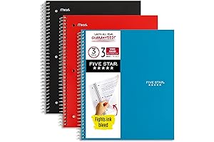 Take All Your Notes With 3 Subject Notebook Wide Rule