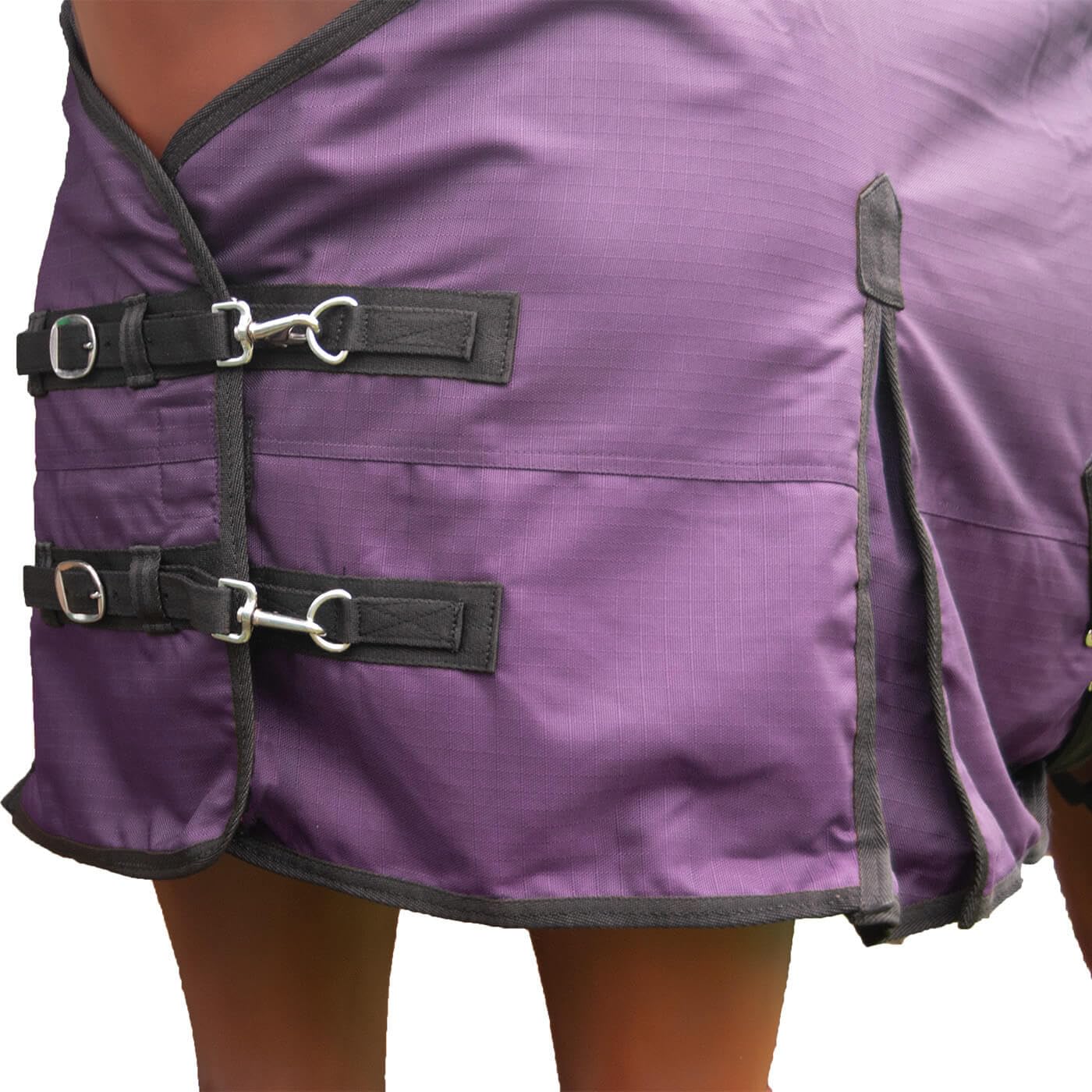 Brama-West - Manta para lluvia (135 cm), diseño de caballo, con forro polar, 600 denier, color lila