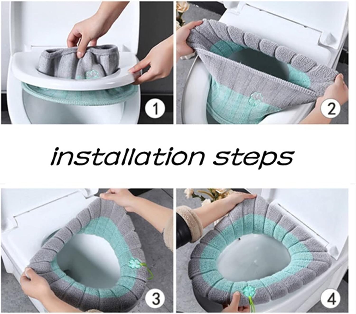 Universal Soft Warm And Washable Set, Suitable For Home Decoration Toilet Cushion Seat Cover Toilet Lid Cover Accessories Toilet Seat Cover