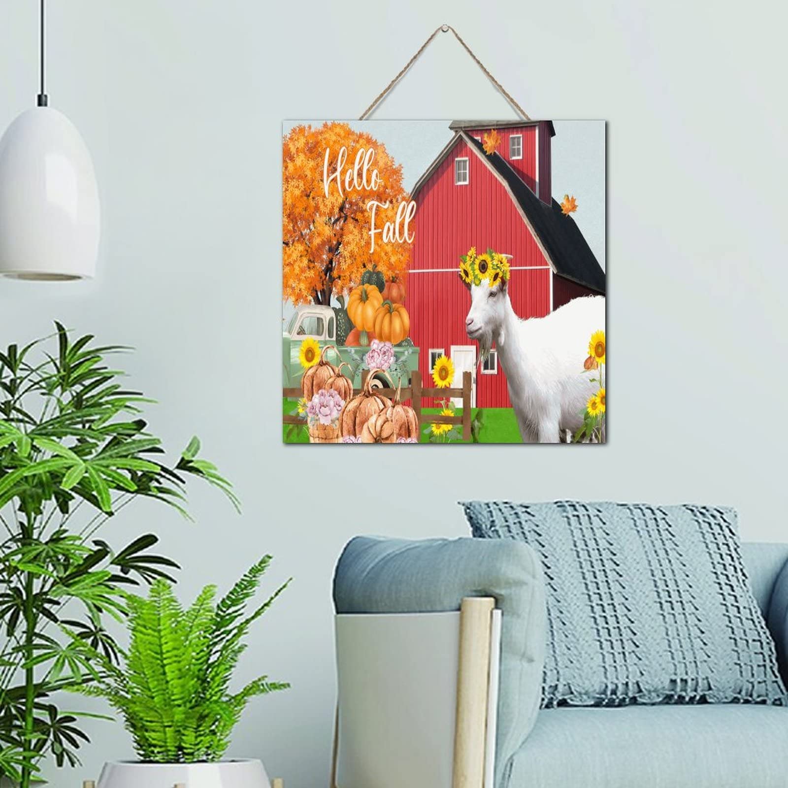 Panneau en bois Hello Fall : créez une décoration d'intérieur chaleureuse pour buanderie