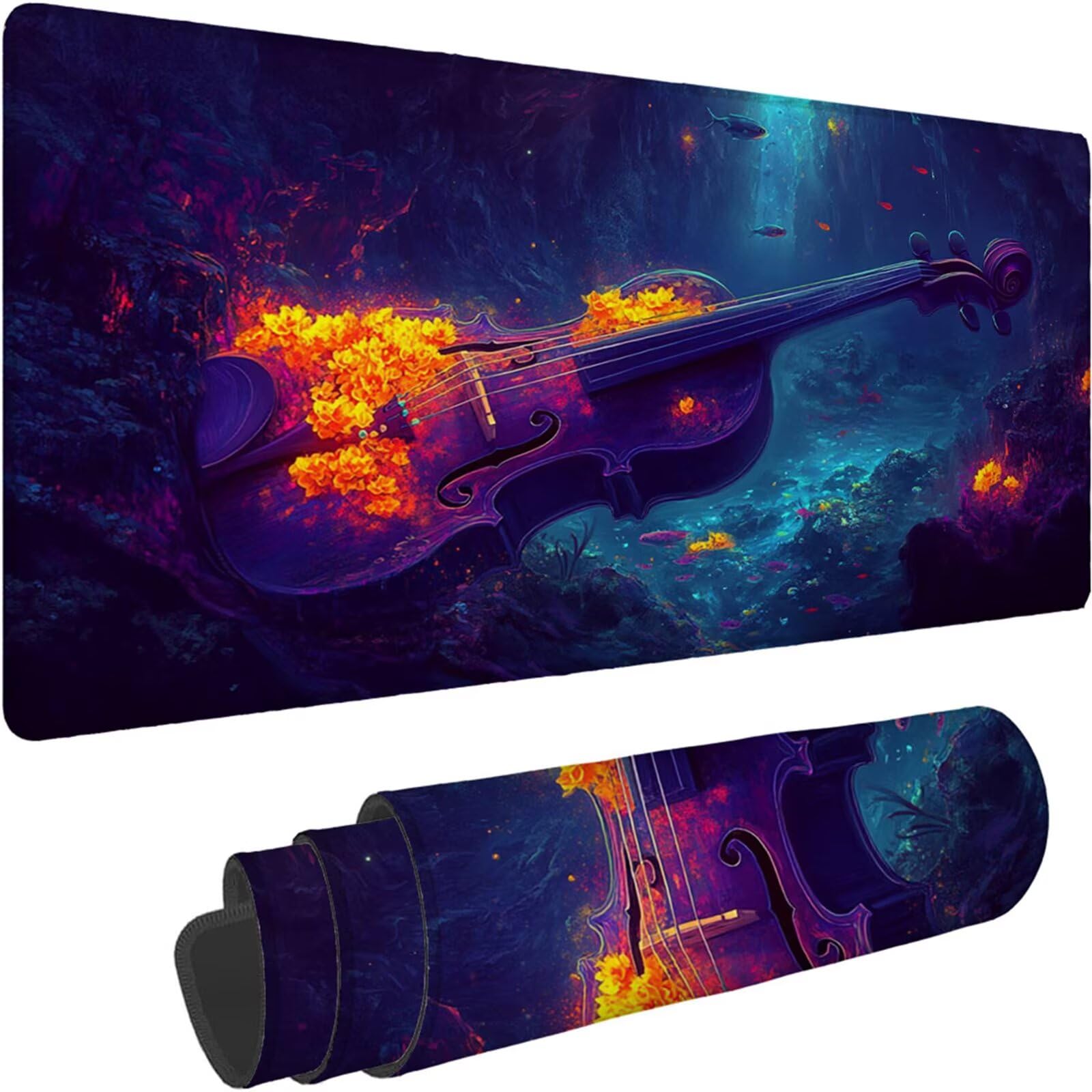 Gamingowa podkładka pod mysz 1200 x 600 x 3 mm, XXL, wodoszczelna, odporna na ścieranie, z przyszytymi krawędziami, niebieska, podkładka na biurko, poprawia prędkość i precyzję pod laptopa, komputera