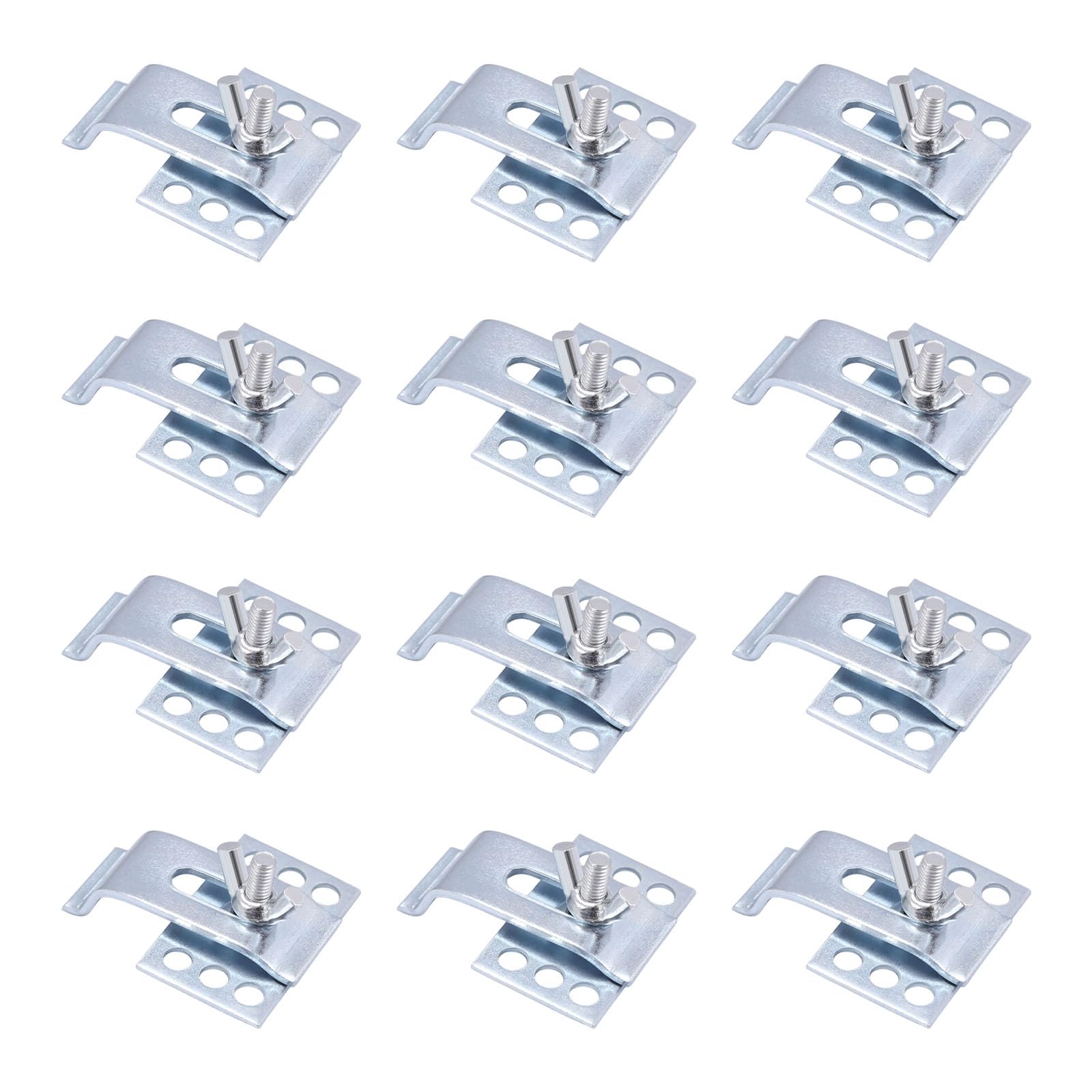 Zxfdsfdbnm Square Bottom Fasten Professional 12 Set Steel Undermount Sink Clip Secure Fastening Hardware For Marble Countertops Rustless Sink Clamps