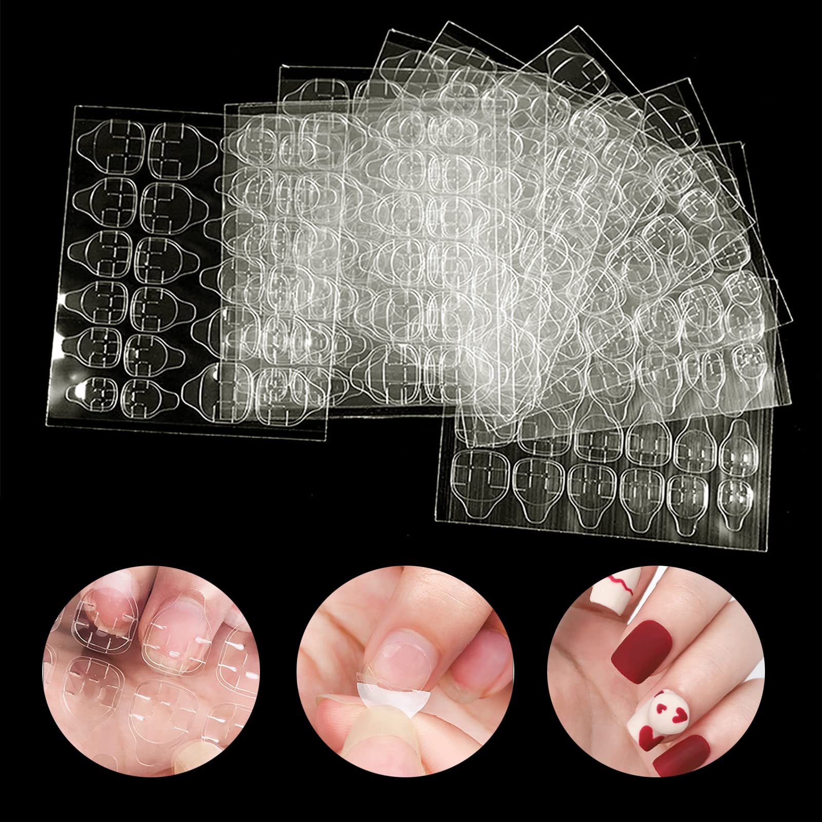 Ivtor 10 Blatt Wasserdichte Nagelkleber – Doppelseitige Klebestreifen Für Künstliche Nägel, Atmungsaktiv & Einfach Anzuwenden