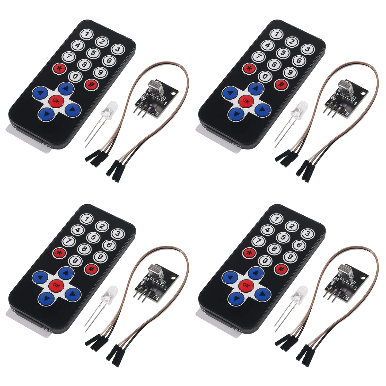 Buy ACEIRMC 4pcs Infrared IR Remote Control Sensor Module Kits for ...