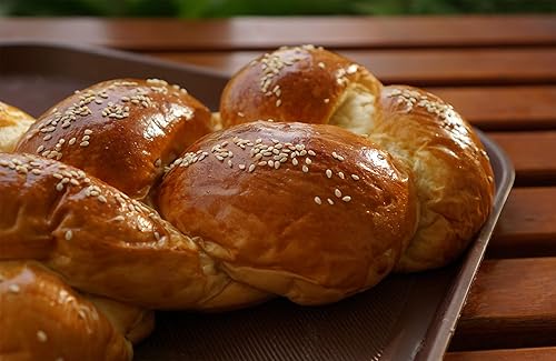 Miniatura 6 de The Kosher Cook Molde de jalá trenzado de silicona, grande, bandeja ovalada trenzada para jalá, molde para hornear pan, no requiere forma