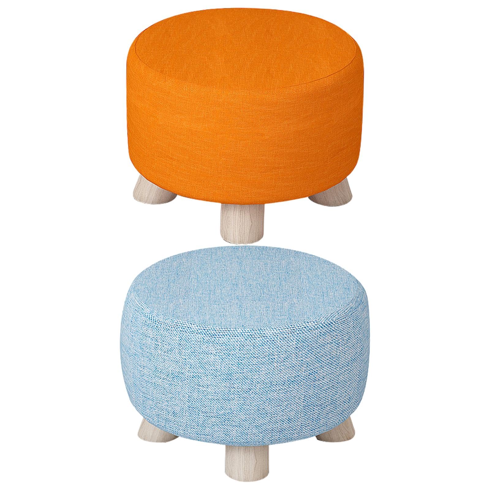 Enakshi (LABEL) Creations Round Footstool Anti Slip Chair Ottoman Stool for Couch Nursery Doorway BlueHome & Garden|Furniture|Ottomans Footstools & Poufs-image-31