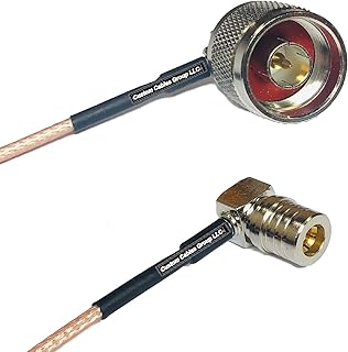 1 feet RG316 N Male Angle to QMA Male Angle RF Pigtail Coaxial Cable