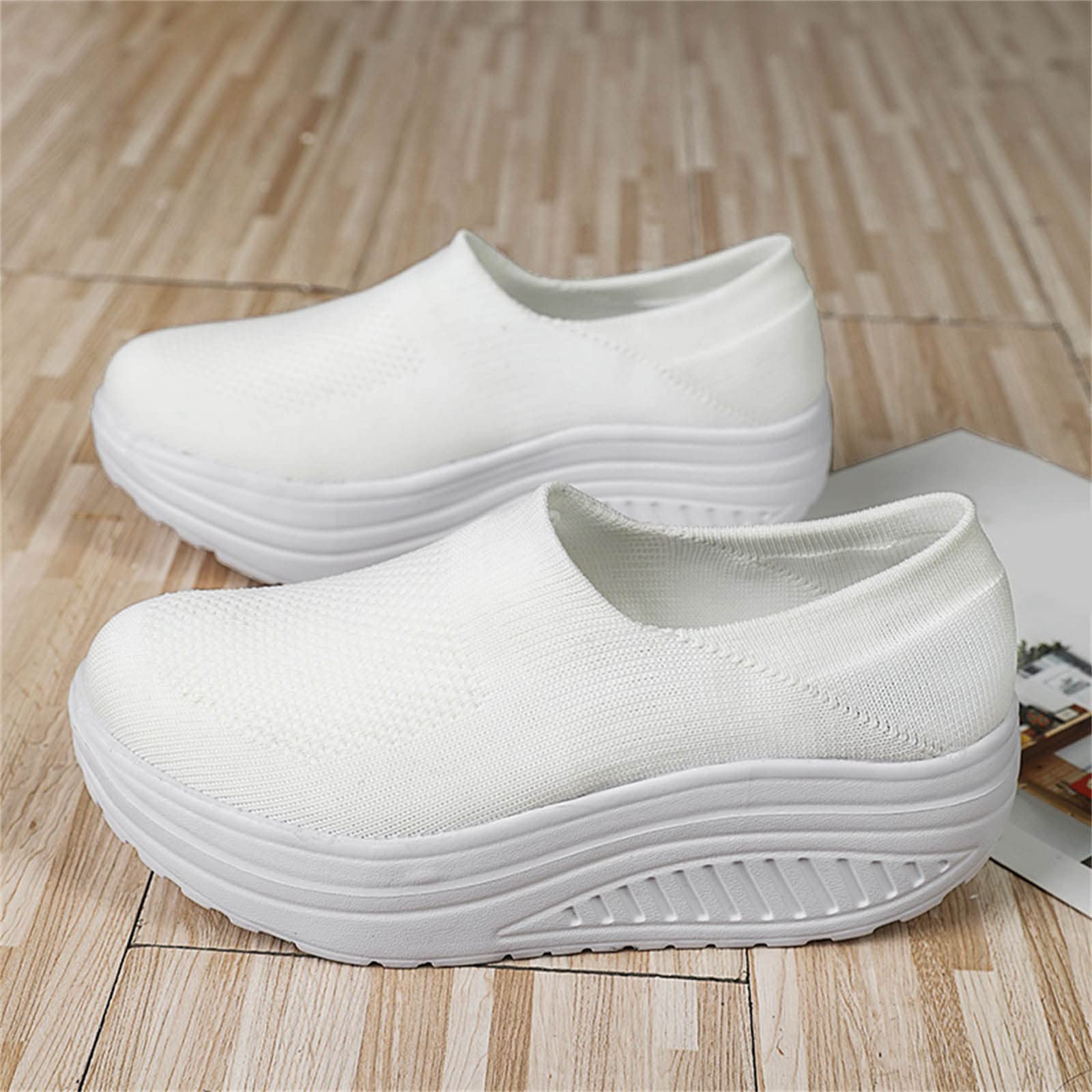 Scarpe Senza Lacci Donna Sneakers Estive Comode Casual Ortopediche Mesh Sportive Air Cuscino Traspiranti Passeggio Antiscivolo Leggero Slip on Sport Basculanti Basse Barca per Artrite Camminata