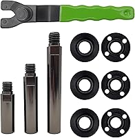 Vista 9 de Varilla de conexión de eje de extensión de amoladora angular de 5/8 "-11 con amoladora ajustable llave inglesa brida Kit de tuerca de brida