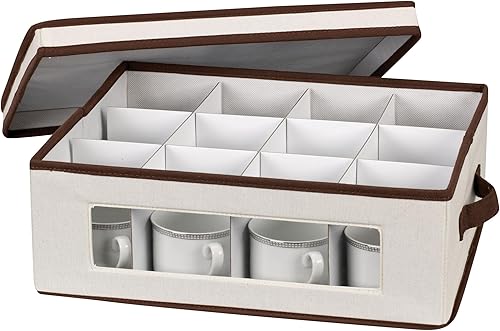 Vista 63 de Household Essentials baúl de almacenamiento de vajilla para platillos