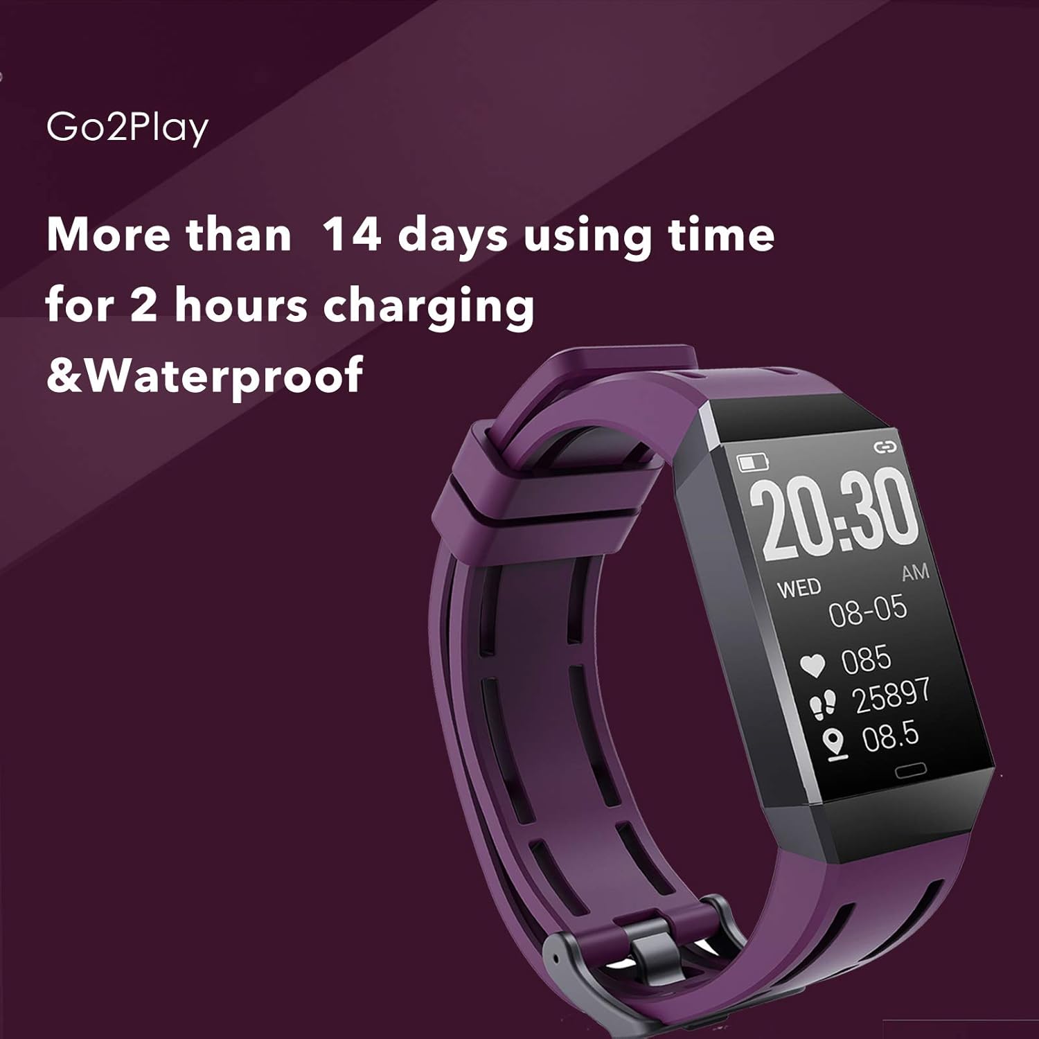 AUPALLA Fitness Tracker Tracker Sport Tracker con cardiofrequenzimetro Pedometro Monitor Sonno Allarme Intelligente Health Watch (Viola/Display 1,2 pollici) AUPALLA Fitness Tracker Tracker Sport Tracker con cardiofrequenzimetro Pedometro Monitor Sonno Allarme Intelligente Health Watch (Viola/Display 1,2 pollici)