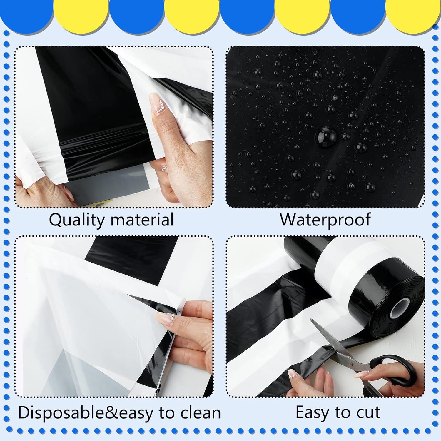 Ctosree 78.7 in x 100 Ft Striped Tablecloth Roll Plastic Stripes Table Cover Roll for Carnival Circus Party Table Stage Tent Classroom Wall Backdrop Decorations Supplies (Black and White Striped)