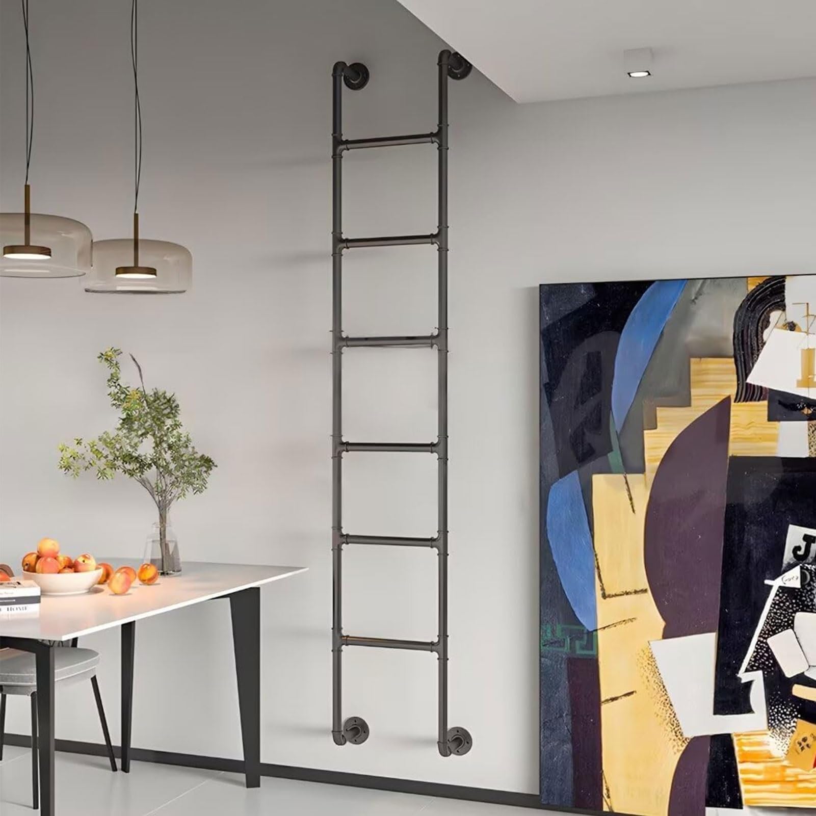 Échelle d'escalade murale métallique 150 cm pour résoudre le manque de place au sol