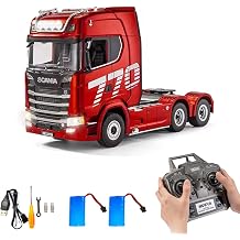 RC Flatbed Trailer Fit for 1501 1/18 Scale Remote Control Tractor Truck Red Tractor