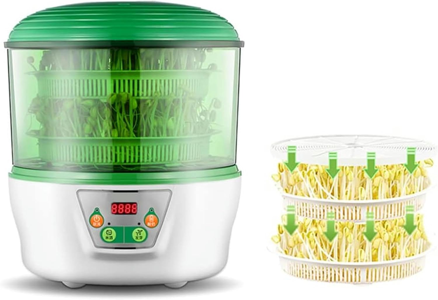 Seed Germination Machine, Automatic Multi-Function Bean Sprout Machine Double-Layer Large-Capacity Grain Seed Germination Kit-1/