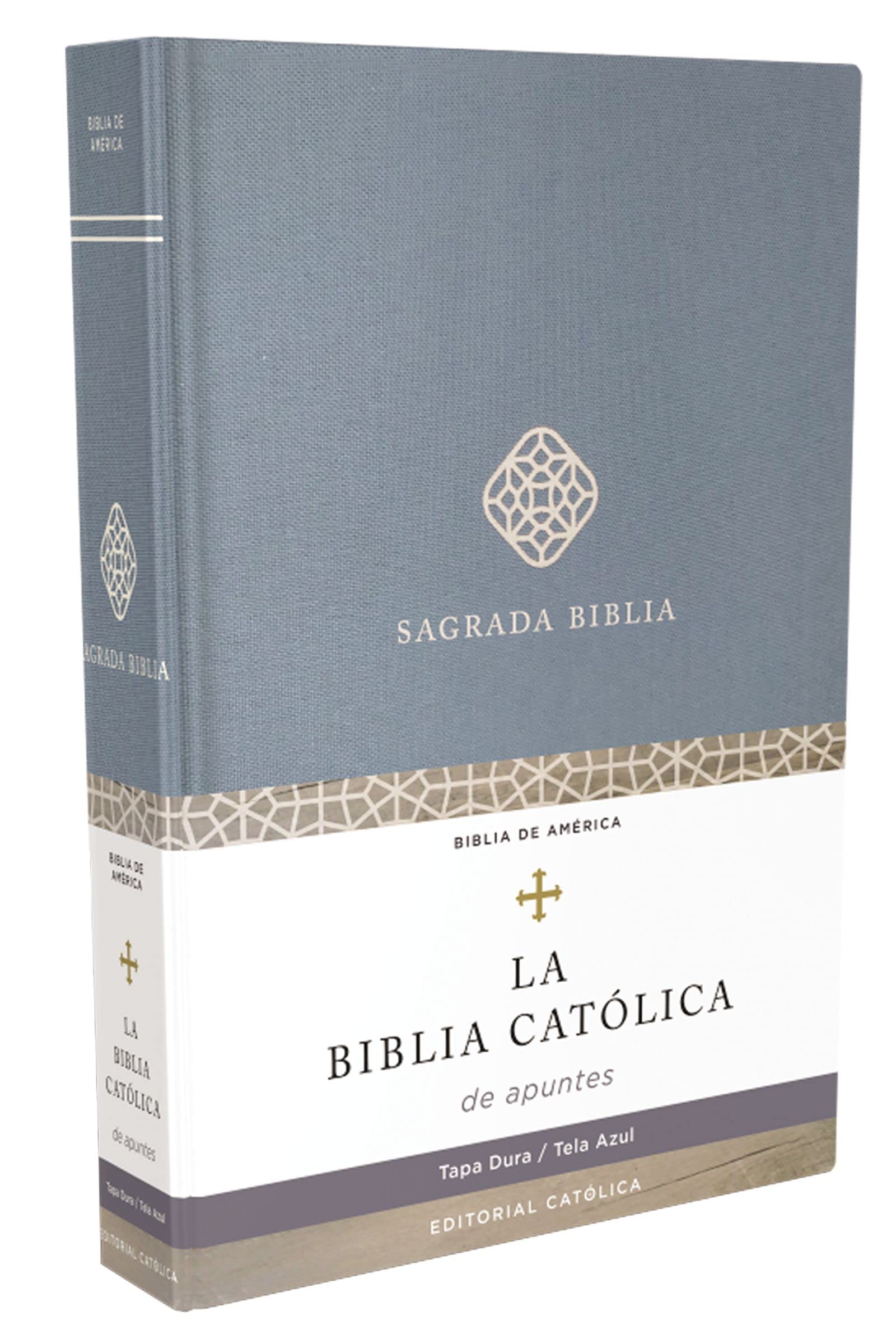 Biblia Católica de apuntes, Tapa dura/tela, Azul, Comfort Print (Spanish Edition)