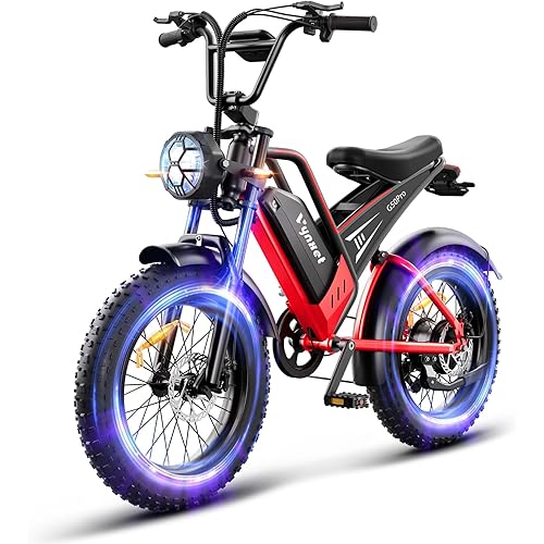 HAPPYRUN 2000W Electric Bike for Adults, 48V 25Ah Removable Battery, Up to 35MPH and 75+ Miles Range, 7-Speed Transmission, 20" Fat Tires Ebike, 3-Pedal-Assist Levels (G50Pro)