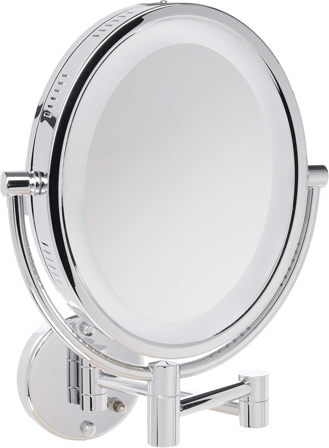 Jerdon TwoSided WallMounted Makeup Mirror with Lights