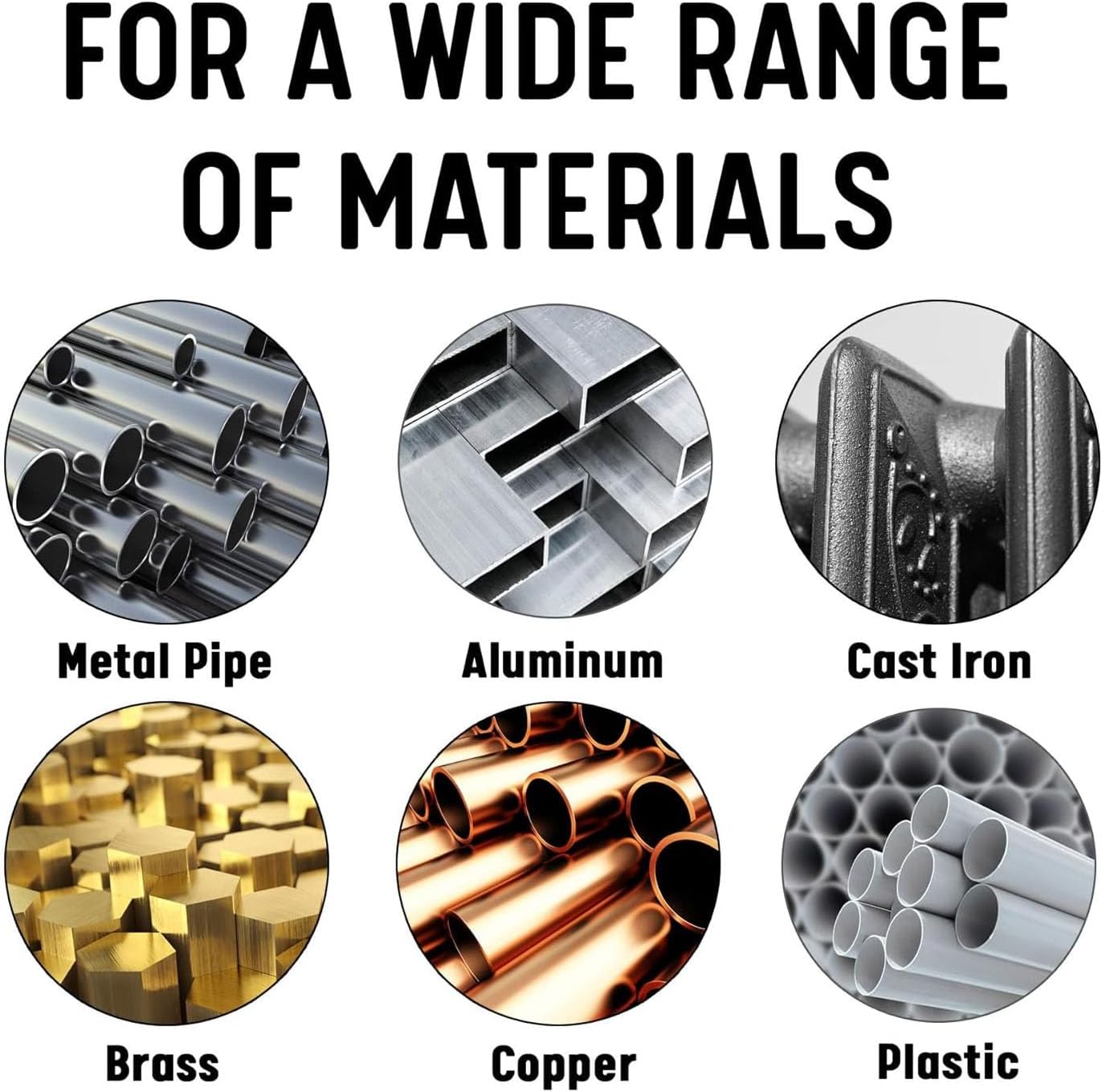 6Pcs Tap and Die Sets, 1 3/4 1/2 3/8 1/4 1/8 High Speed Steel NPT Pipe Tap Pipe Threader Drill Bits