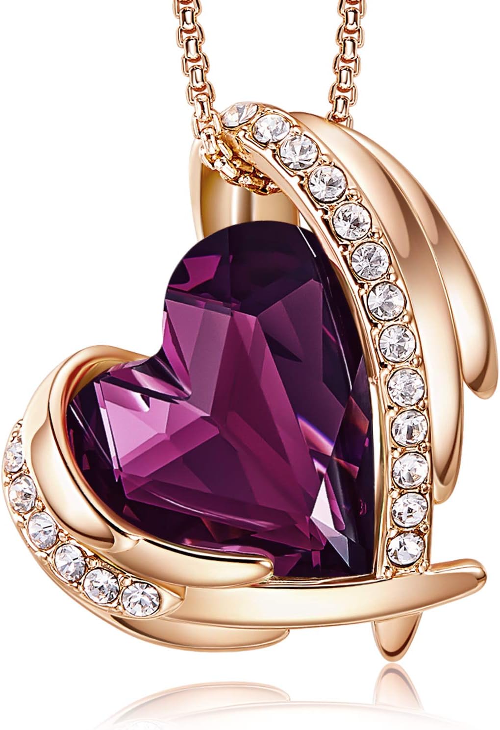 CDE Kette Damen Rosegold Herz Halskette für Frauen Schmuck mit Elegante Geschenkverpackung Weihnachten Geschenk für Sie Frau Freundin Mama Valentinstag/Party/Hochzeitstag/Jubiläum/Geburtstag