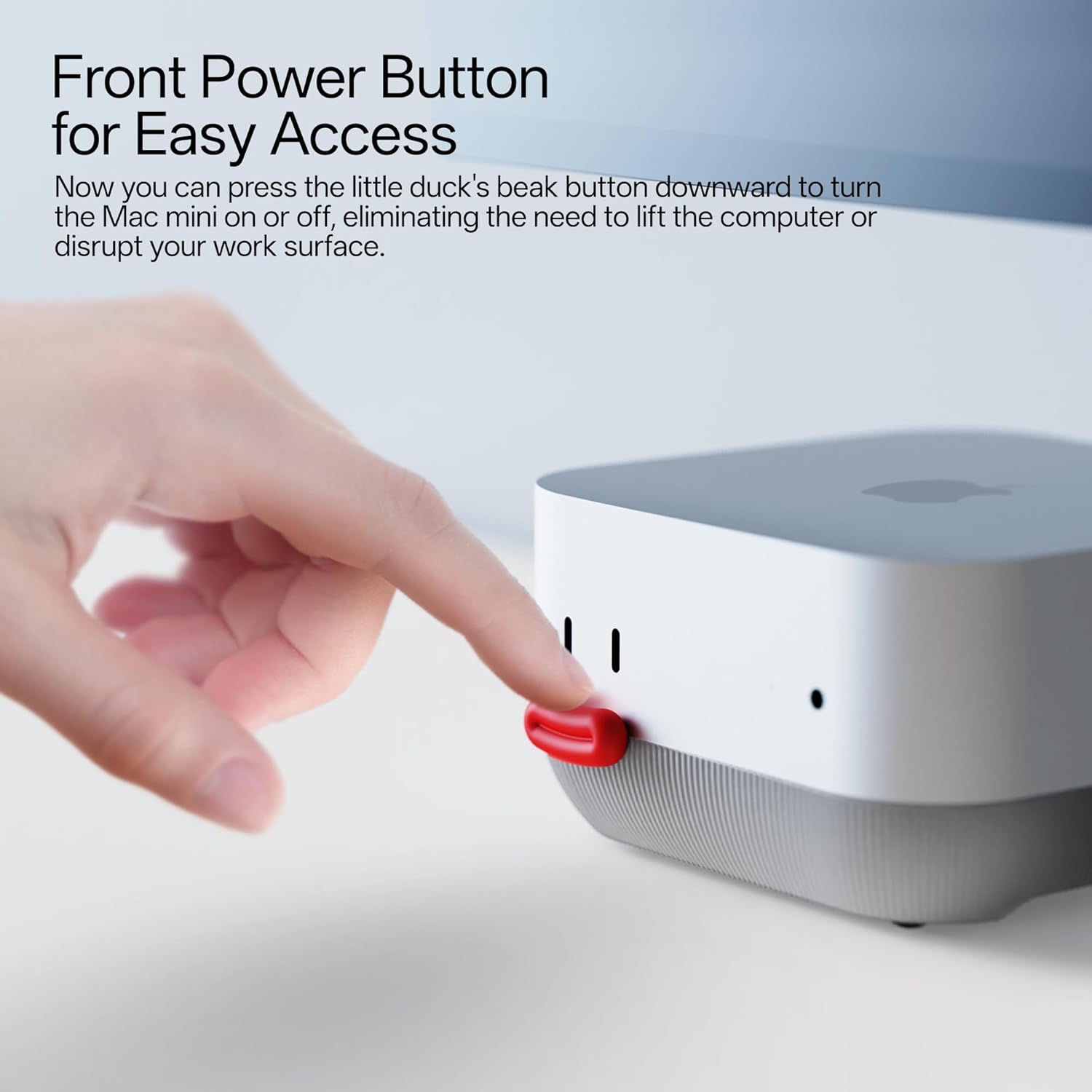 Lonelyfox Mac mini M4 & M4 Pro Dock Stand – Front Power Button Access, Cooling ABS Stand, Anti-Dust & Anti-Slip Design for Airflow & Desk Organization – Essential Mac mini M4 Accessories (Black)