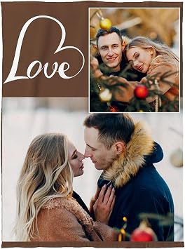 Personalized CoupleThick Blanket, Custom Christmas or Birthday,Customized Photo Unique Memories Gift for Best Boy or Girl Friend Photo2