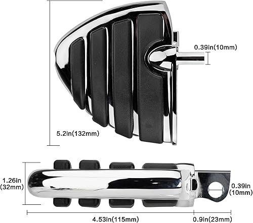 Miniatura 6 de VG MOTO Estriberas ajustables para motocicleta, reposapiés para pasajero, soporte masculino, compatible con Harley Touring Sportster Softail Road