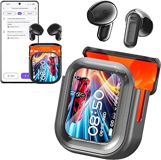 Rogins Translator Earbuds, Rogins Translation Earbuds,Bluetooth V6.0 Wireless Earbuds – AI Translator, LCD Touch, HD Stereo