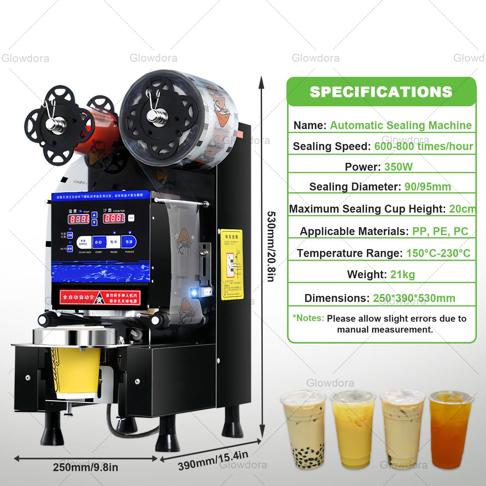 Zgrzewarka Do Kubków 350 W, W Pełni Automatyczna Zgrzewarka Próżniowa, Komercyjna Zgrzewarka Do Bubble Tea, Mleka, Herbaty, Kawy, Koktajli, Plastiku, Papieru, Średnicy 90 Mm I 95 Mm