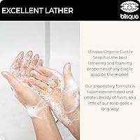 Vista 6 de Blisque Jabón de Castilla orgánico Sin perfume Jabón líquido suave hidratante puro Biodegradable y ecológico Con aceite de oliva y coco