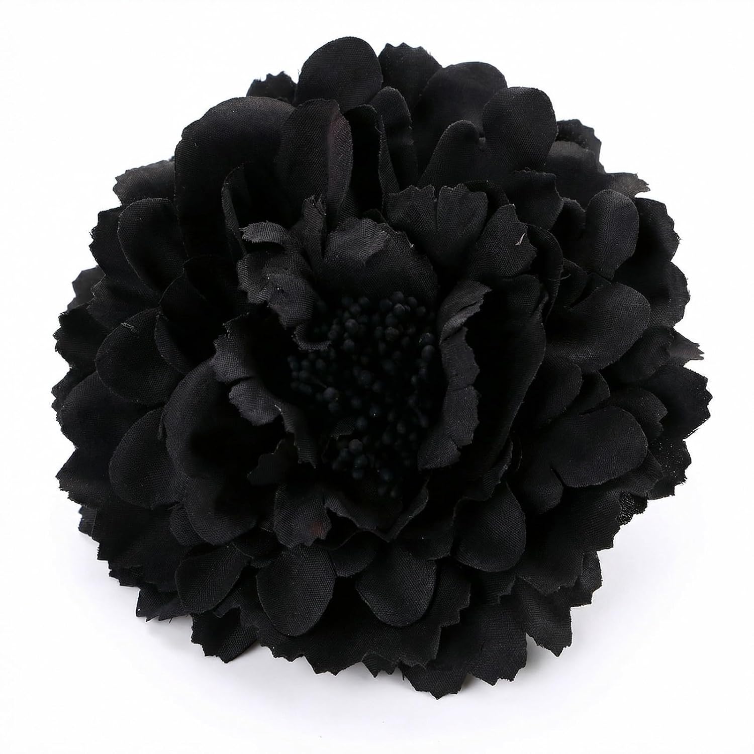 Women's Bohemian Peony Hair Clip, Romantic Hair Clip, Flower Brooch, Travel Party Festival Pin, Dancer Pin Flower Brooch for Dancers, Wedding, Festival, Party Hair Accessories - Black