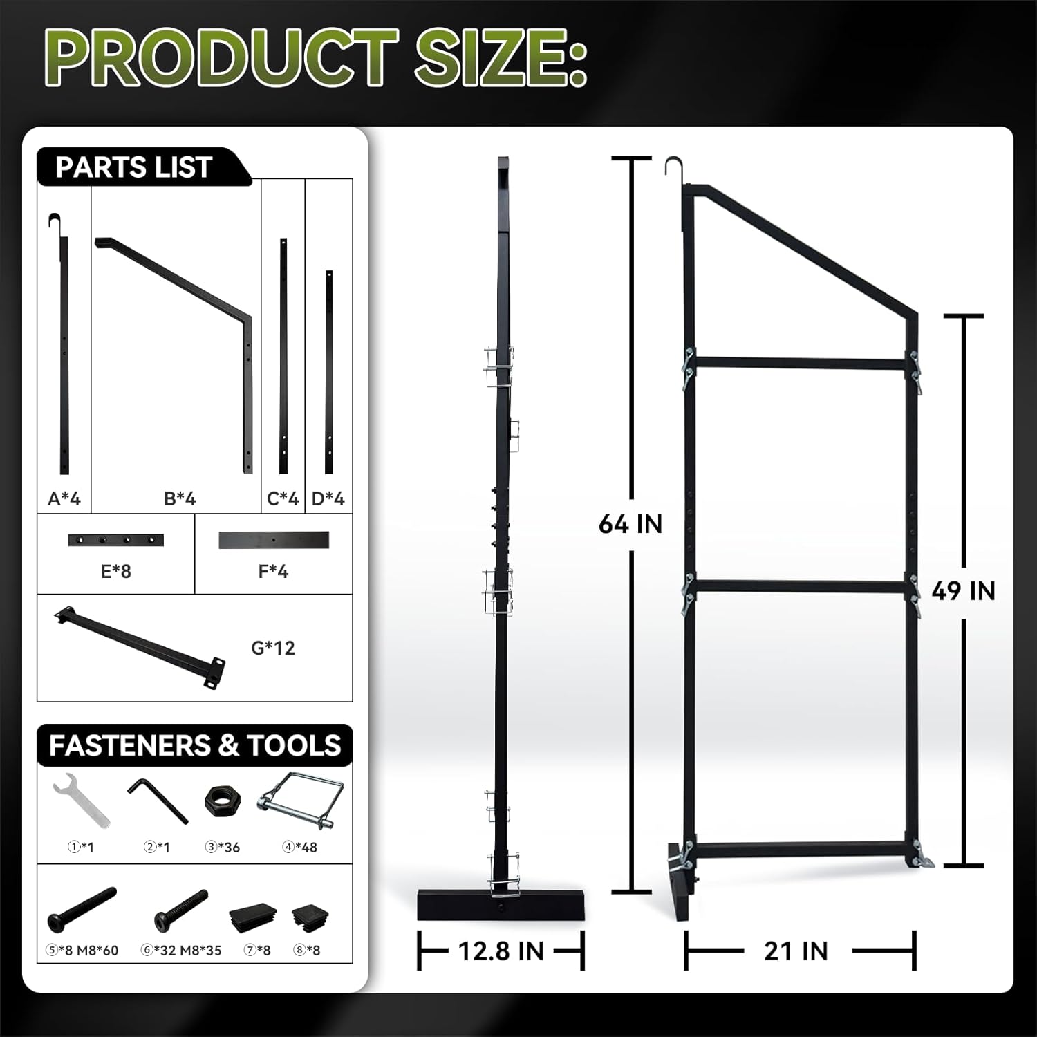 4 Pack Shipping Container Shelf Brackets, Upgraded Adjustable 3 Tier Shipping Container Shelving, 64" x 21", Heavy Duty High Load Capacity for Storage Optimization, Garage, Warehouse, Industrial Use