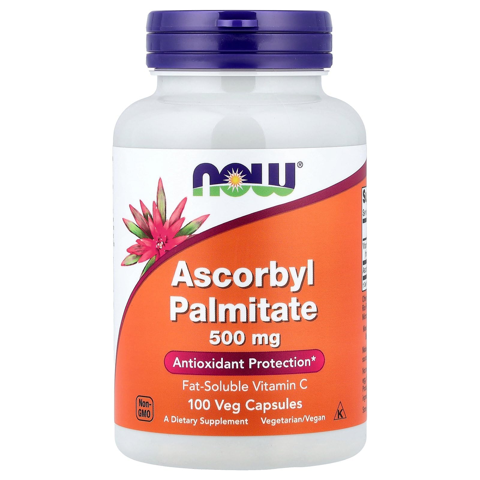 Now Foods, Ascorbyl Palmitate 500 mg, 100 Veg Capsules