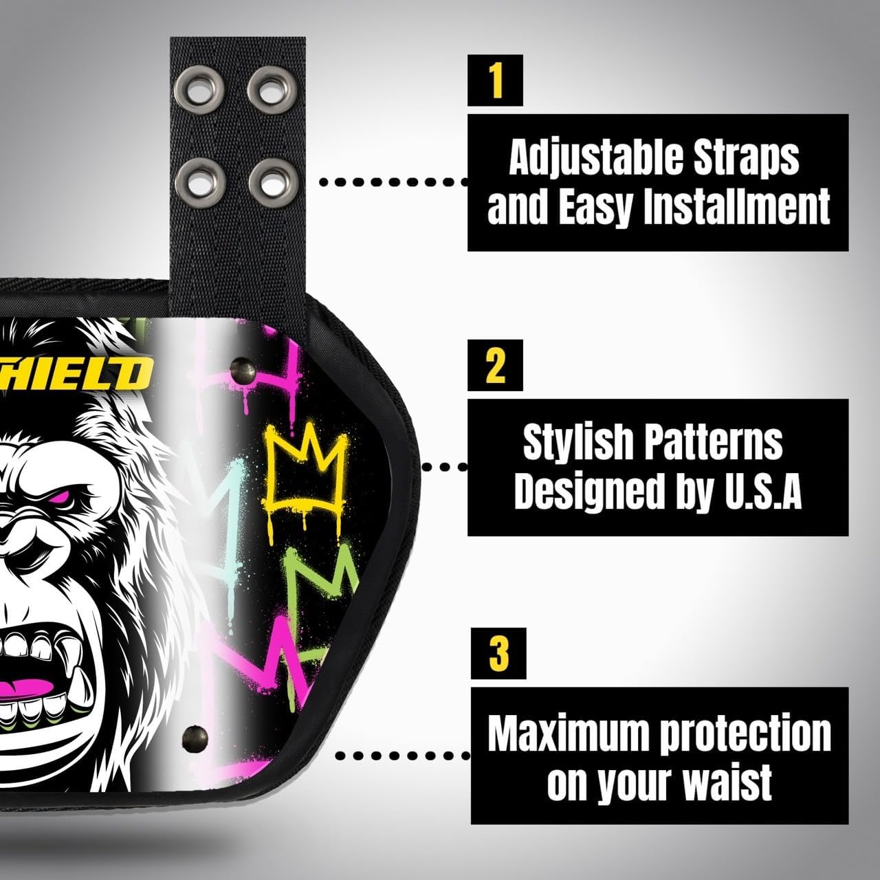 O Shield Football Back Plate, Backplate Football, Wild Series, Animal Series