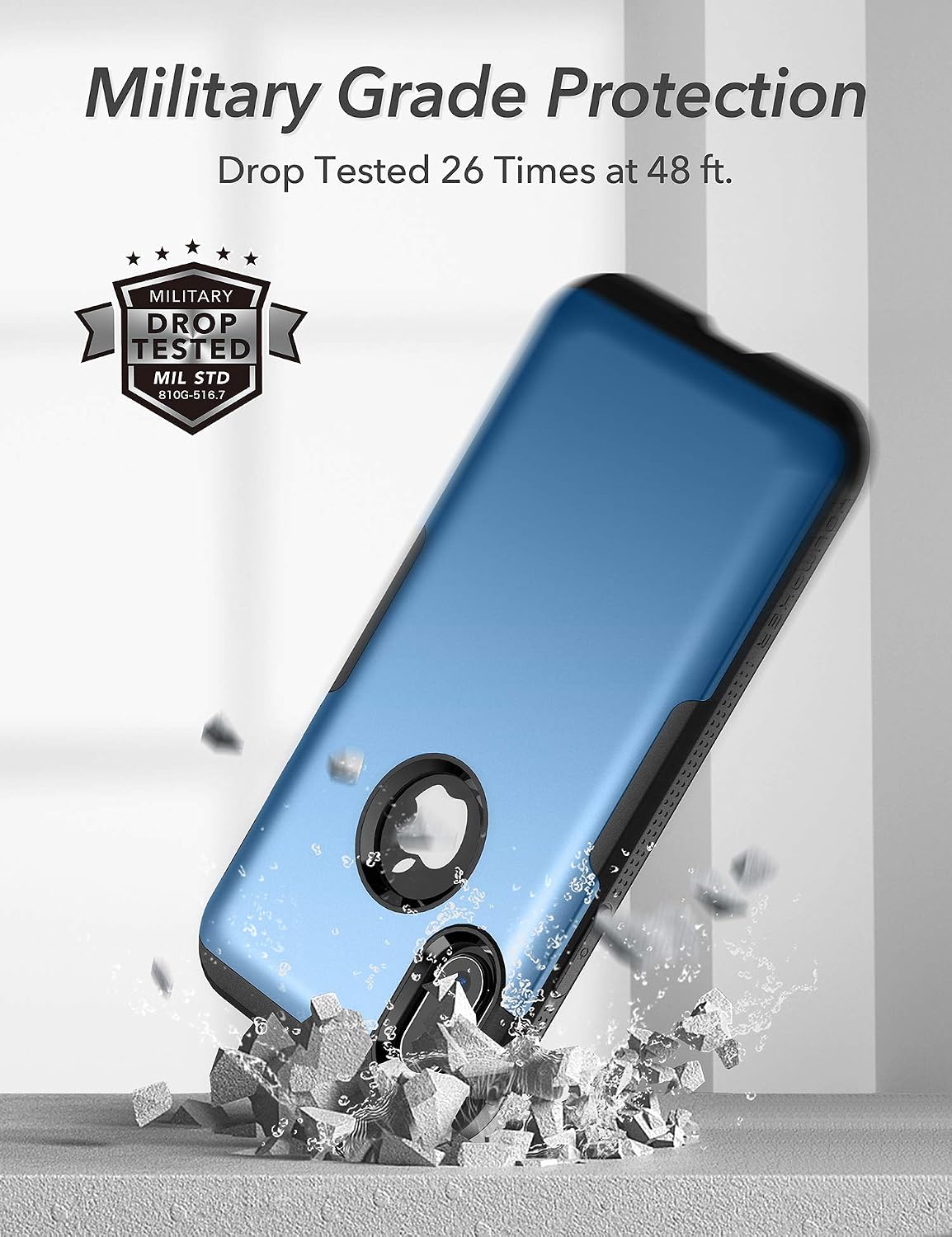 YOUMAKER [2021 Upgraded iPhone Xs Case/iPhone X Case, Full Body Rugged with Built-in Screen Protector Heavy Duty Protection Slim Fit Shockproof Cover for iPhone Xs/X Case 5.8 Inch -Blue