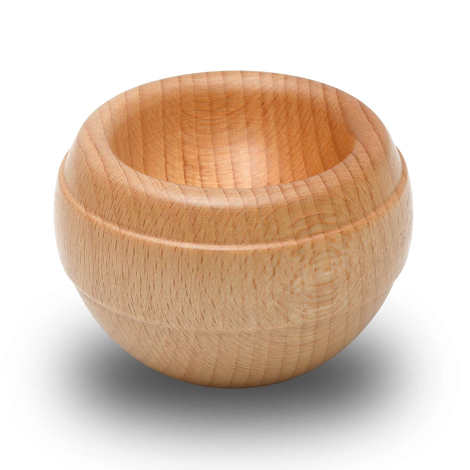 Kernpower BodyRoller Massageroller elements lackiert, Natursteinkugel, Edelstahlkugel und Holzkugel, aus Rotbuchenholz im Jutebeutel