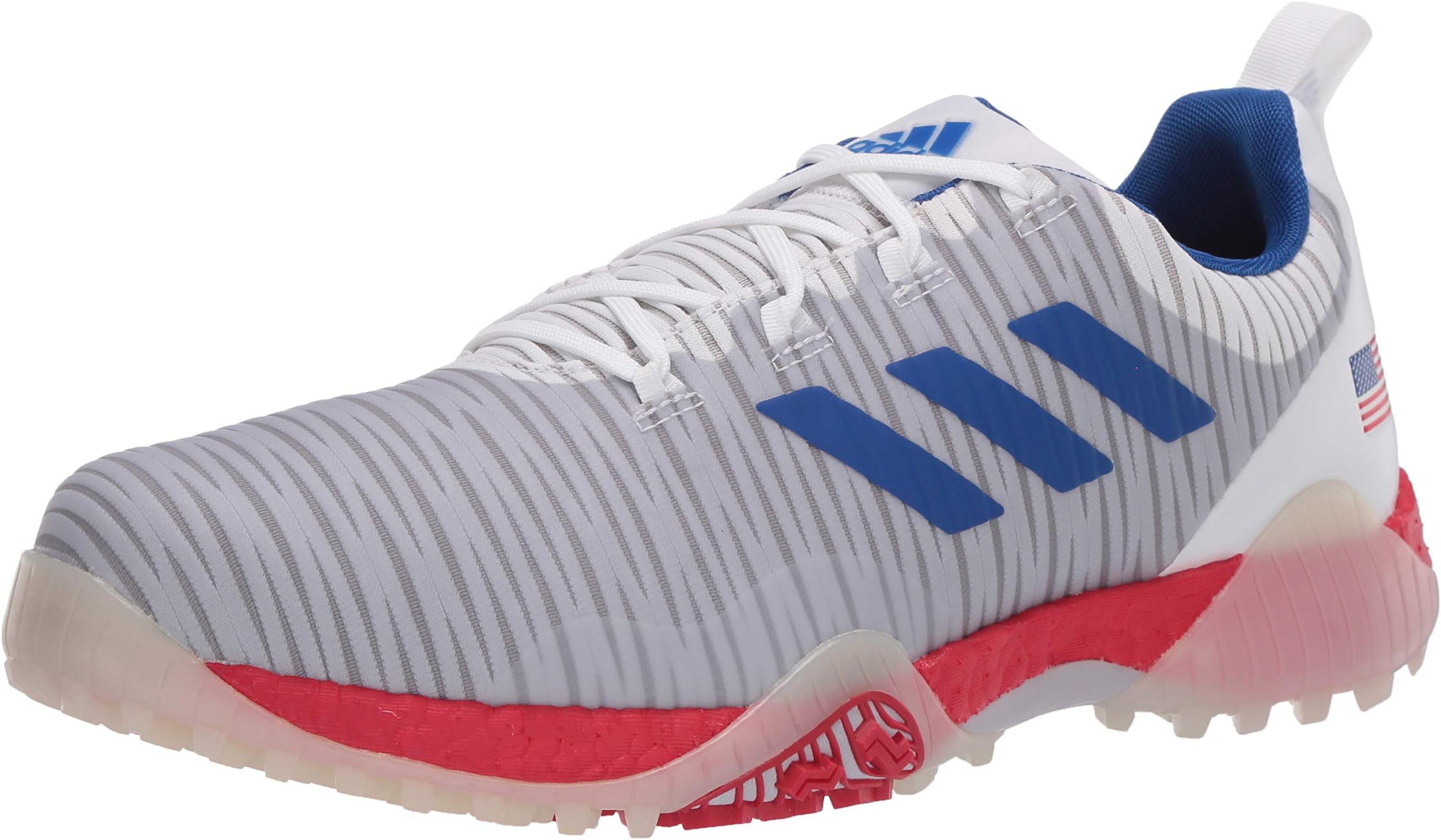 adidas red white blue golf shoes