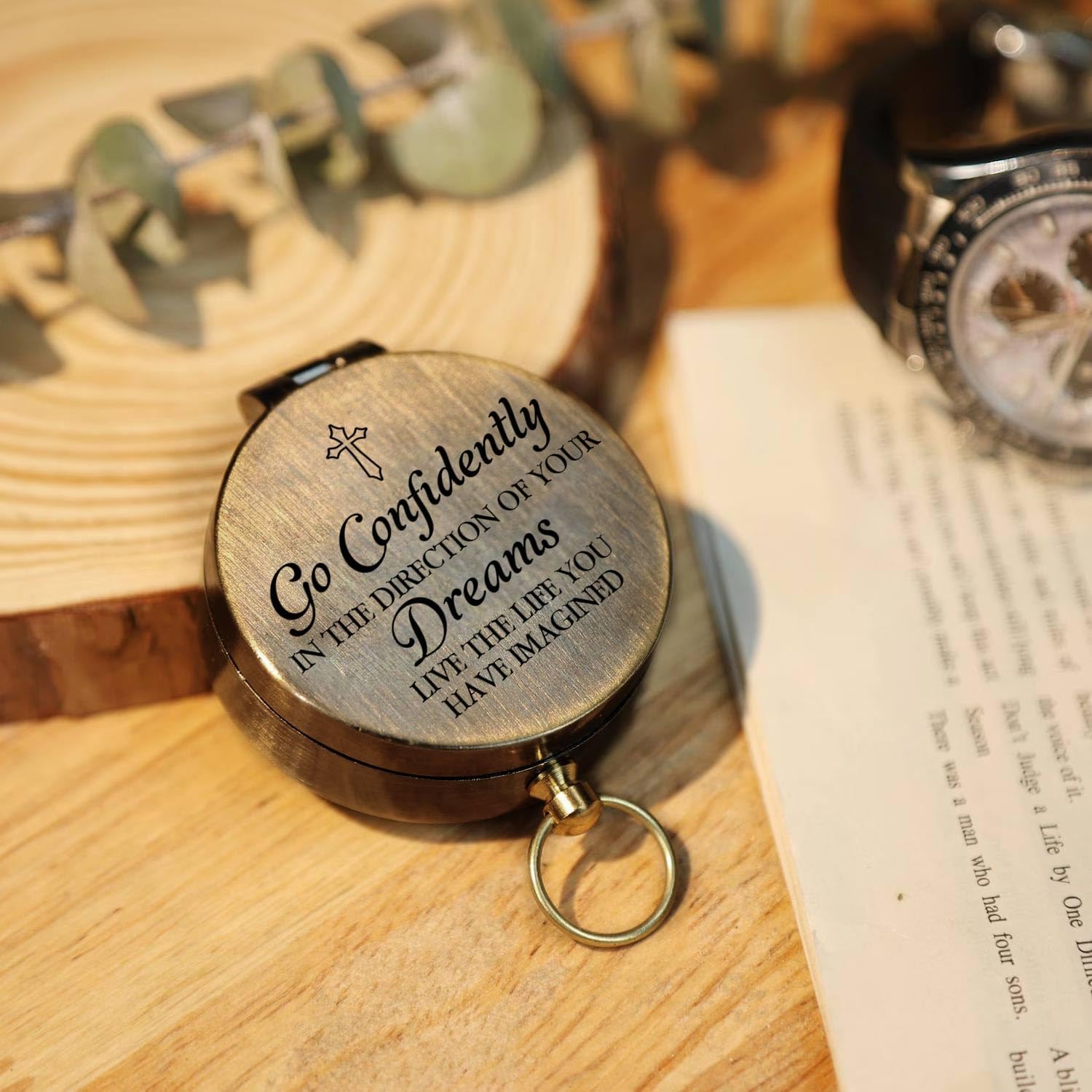 Personalized Compass for Boy’s Christening, Boy’s Baptism Compass