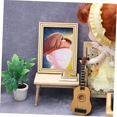 Miniatura 9 de DECHOUS 6pcs DIY marco de fotos en blanco liso mini marcos de fotos favores casa de muñecas marcos de fotos 1 6 escala muñeca muebles niños madera