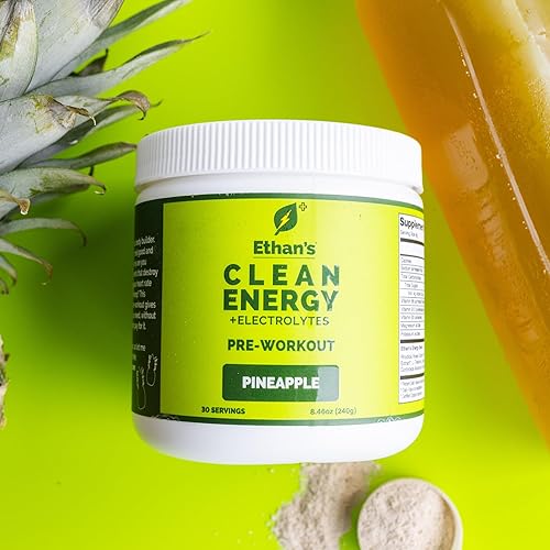 Miniatura 2 de Ethan's Feel Good Pre-Workout & Hydration Drink Mix  Cafeína a base de plantas, electrolitos, vitaminas B - Piña