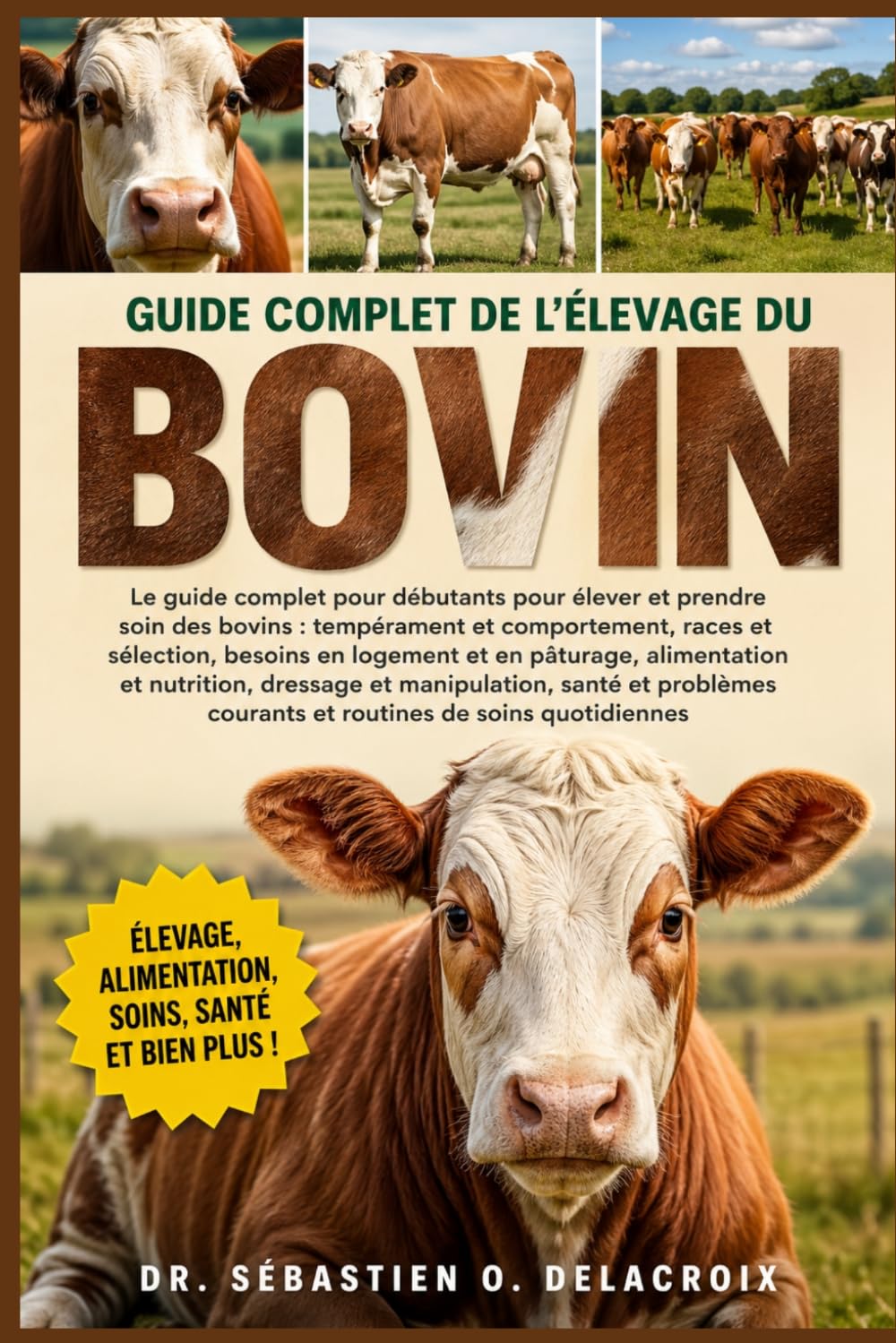 GUIDE COMPLET DE L’ÉLEVAGE DU BOVIN: Le guide complet pour débutants pour élever et prendre soin des bovins : tempérament et comportement.....santé et ... courants et routines de soins quotidiennes