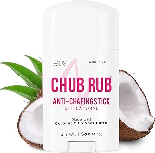 Zone Naturals Chub Rub Stick - 100% Natural Anti Chafing Stick - Friction Defense Anti Chafe Stick Reduces Rubbing and Irr...