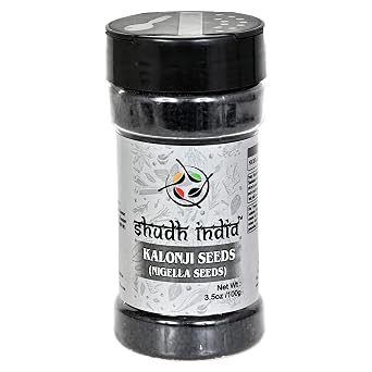 Shudh India Kalonji Black Seed, Nigella Sativa, Black Cumin Seeds  All Natural  Gluten Friendly | NON-GMO | Vegan | Indian Origin Kalonji
