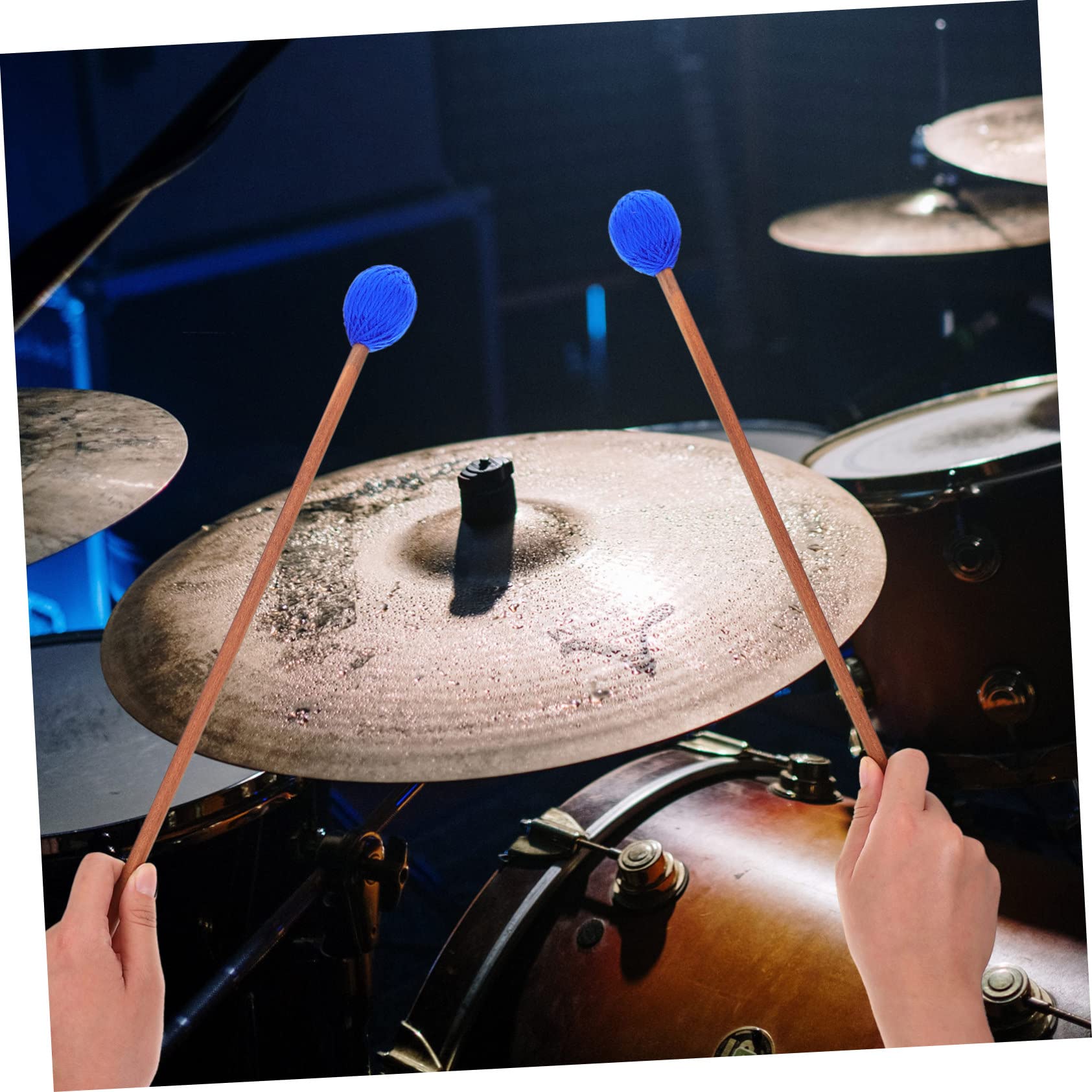 ibasenice 2juegos Martillos De Marimba y Xilófono Funda Maletas De Percusión Caucho y Fieltro Para Instrumentos Musicales