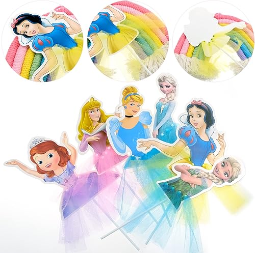 Miniatura 7 de 6 decoraciones de princesa para cupcakes, decoración de pastel de princesa para cumpleaños de niñas, para baby shower, fiesta de cumpleaños temática