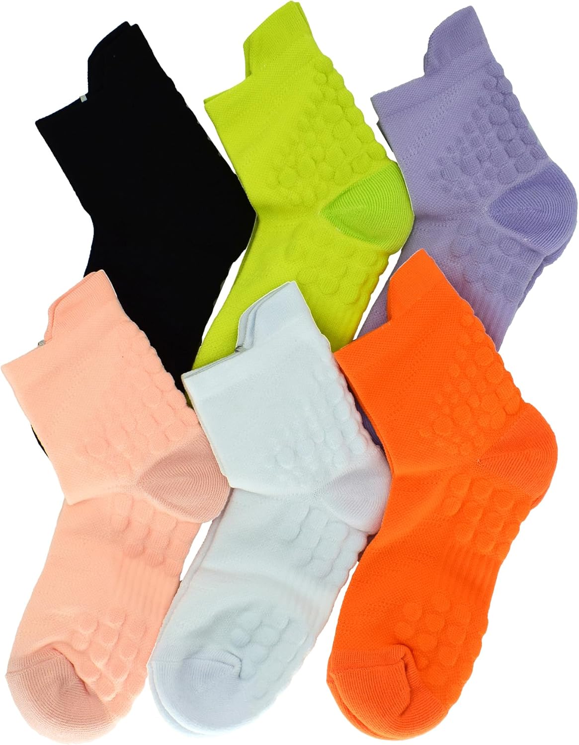 Athletic Ankle Socks 6Pack Thick Protective Sport Comfort Cushioned Running Crew Towel Socks 6-10 (US, Alpha, One Size, Regular, Regular, Style A) - Image 2