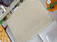 Tapete Para Sala Quarto Sisal 1,00 x 1,50 Pequeno Claro Bege Lancer